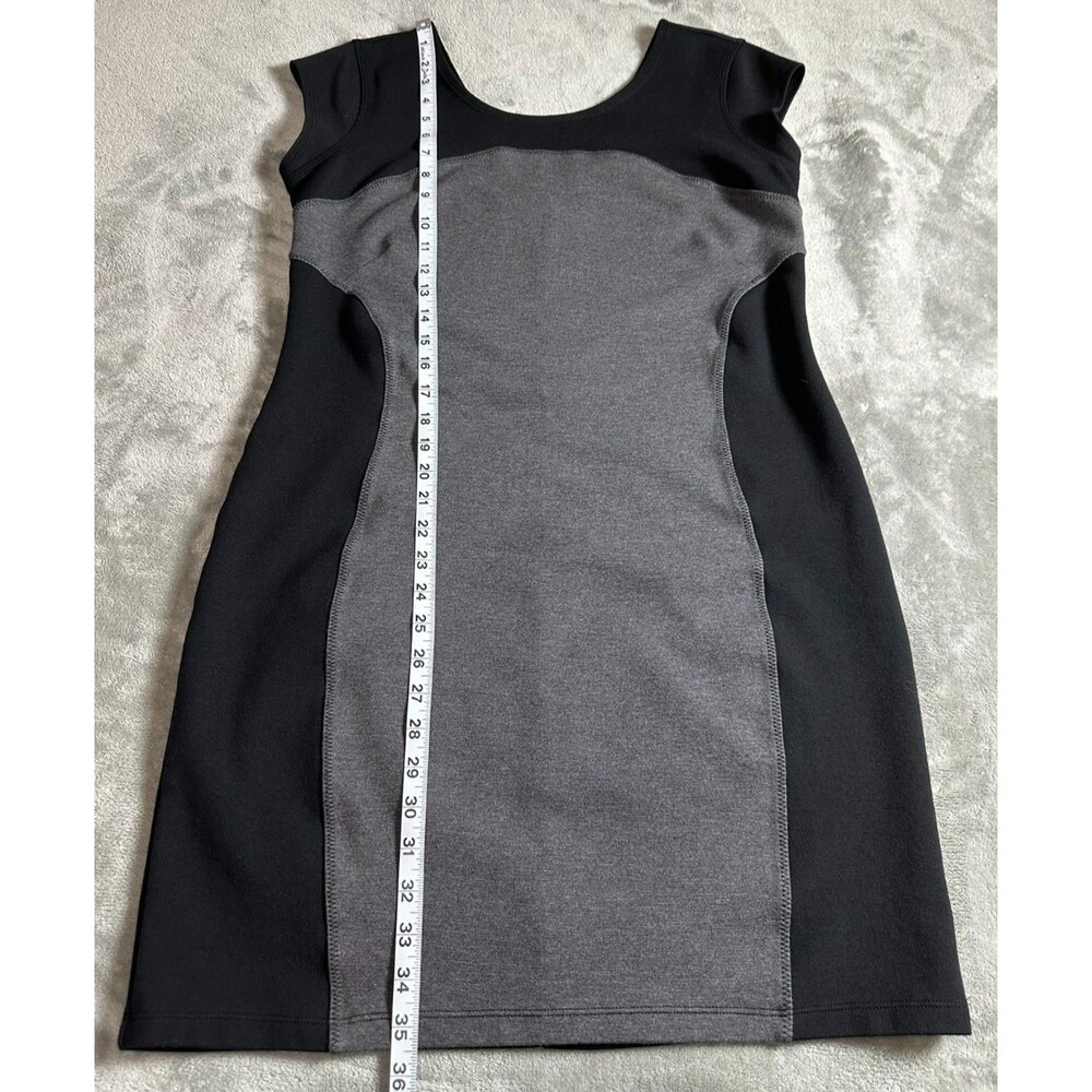 Athleta Illusion Mini Dress Size Large Black Gray Career Athleisure Stretch - Picture 4 of 10